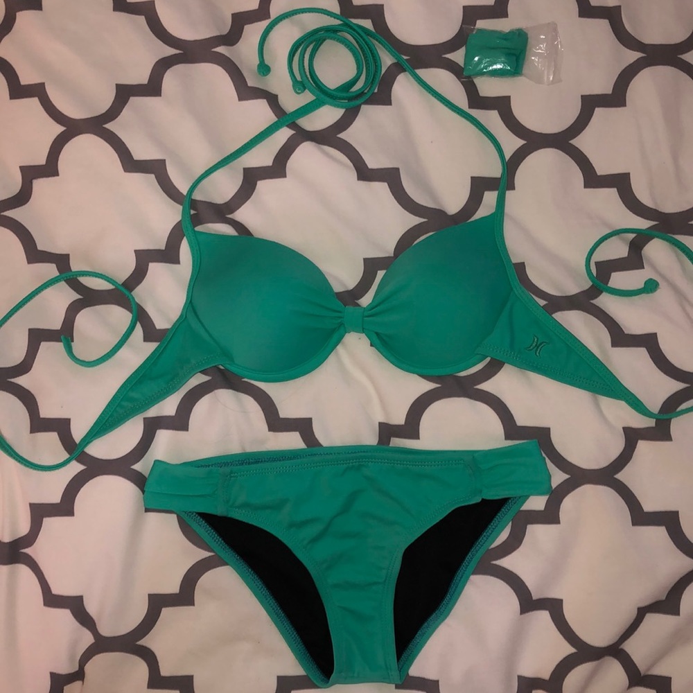 Hurley Teal Push-Up Bikini